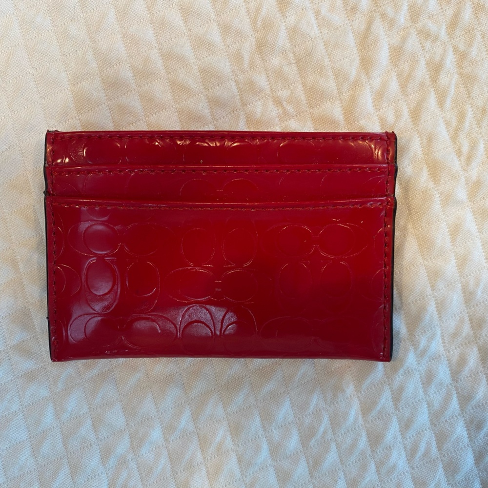 Coach Red Card Holder